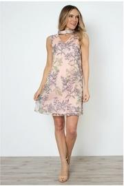  Flirty-floral Tie-neck Dress