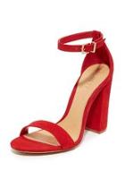  Red Block Heels