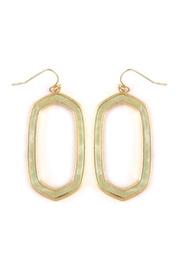  Acetate-filled-hexagonal Frame-drop Earring