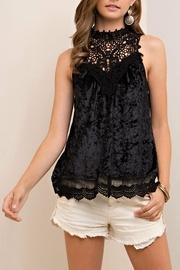  Velvet Mock Neck Top