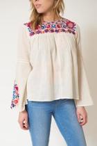  Rose Embroidered Top