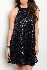  High/neck Sequin Dress