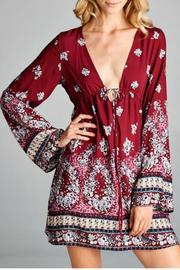  Deep-v Tie-front Dress