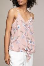  Floral-cami V-neck Top