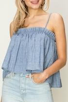  Chambray Crop Cami