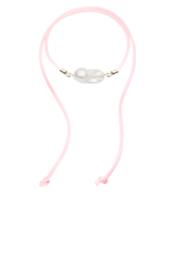  Baroque Freshwater Pearl & Satin Convertible Necklace / Anklet - Gold