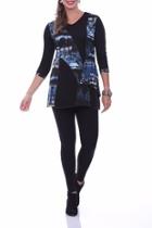  Blue Abstract Tunic