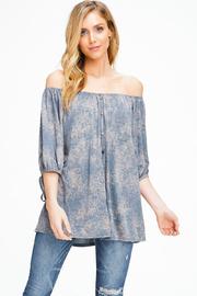  Off The Shoulder Tie Sleeve Boho Blouse