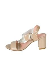 Beige-white Stripped-elastic Heel
