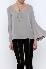  Grey Bell Sleeve Top