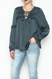  Amber Lace Up Top