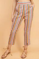 Yarn Dye Stripe Linen Pants