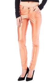  Metallic Leather Peach Pants
