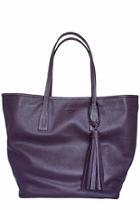  Purple Leather Tote