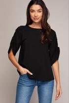  Rouched Sleeve Blouse