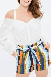  Striped Corduroy Shorts