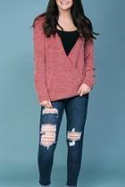  Pink Chenille Sweater