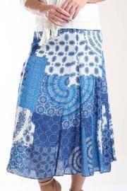  Patchwork Print Skirt