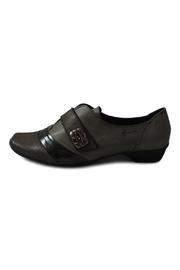  Black Leather Flat