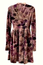  Mauve Floral Velvet Dress