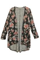  Charcoal Floral Cardigan