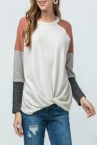  Color-block Twist Top