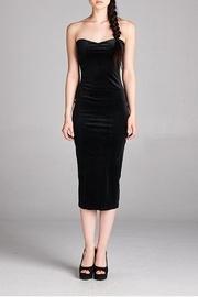  Velvet Strapless Midi-dress