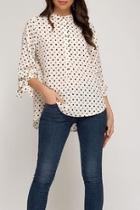  Dotted Tunic Blouse