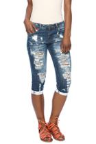  Ripped Jean Capris