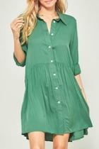  Buttoned Flare Dress