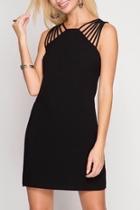  Strappy Shoulder Sheath Dress