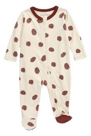  Pinecone Footed Zip Romper