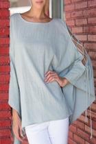  Laced-up Poncho Top