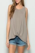  Knot-front Tank Top