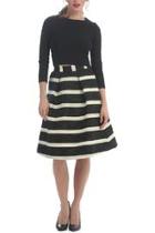  Striped Midi Skirt