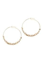  Brass-beaded Wire-hoop Earrings
