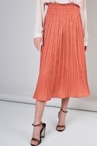  Peach Pleated Skirt
