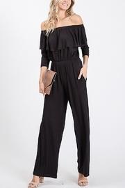  Ruffled Off The Shoulder Jumpsuit