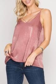  Metallic Rose Tank