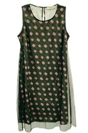  Green Graphic Dress
