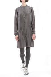  Grey Silk Shirtdress