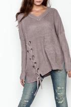  Side Lace Up Sweater