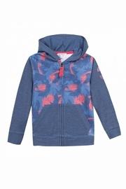  Blue Printed Hoodie