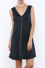  Sleeveless Faux Suede Dress
