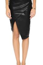  Sculptural Faux-leather Skirt