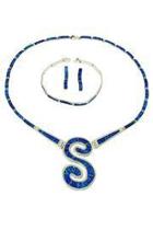  Blue Opal Necklace Set