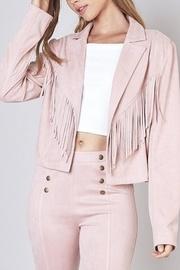  Open Front Fringe Jacket