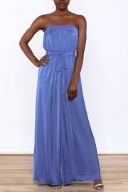  Blue Strapless Jumpsuit
