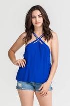  Royal-blue Strappy Top