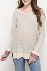  Color Cuff Sweater